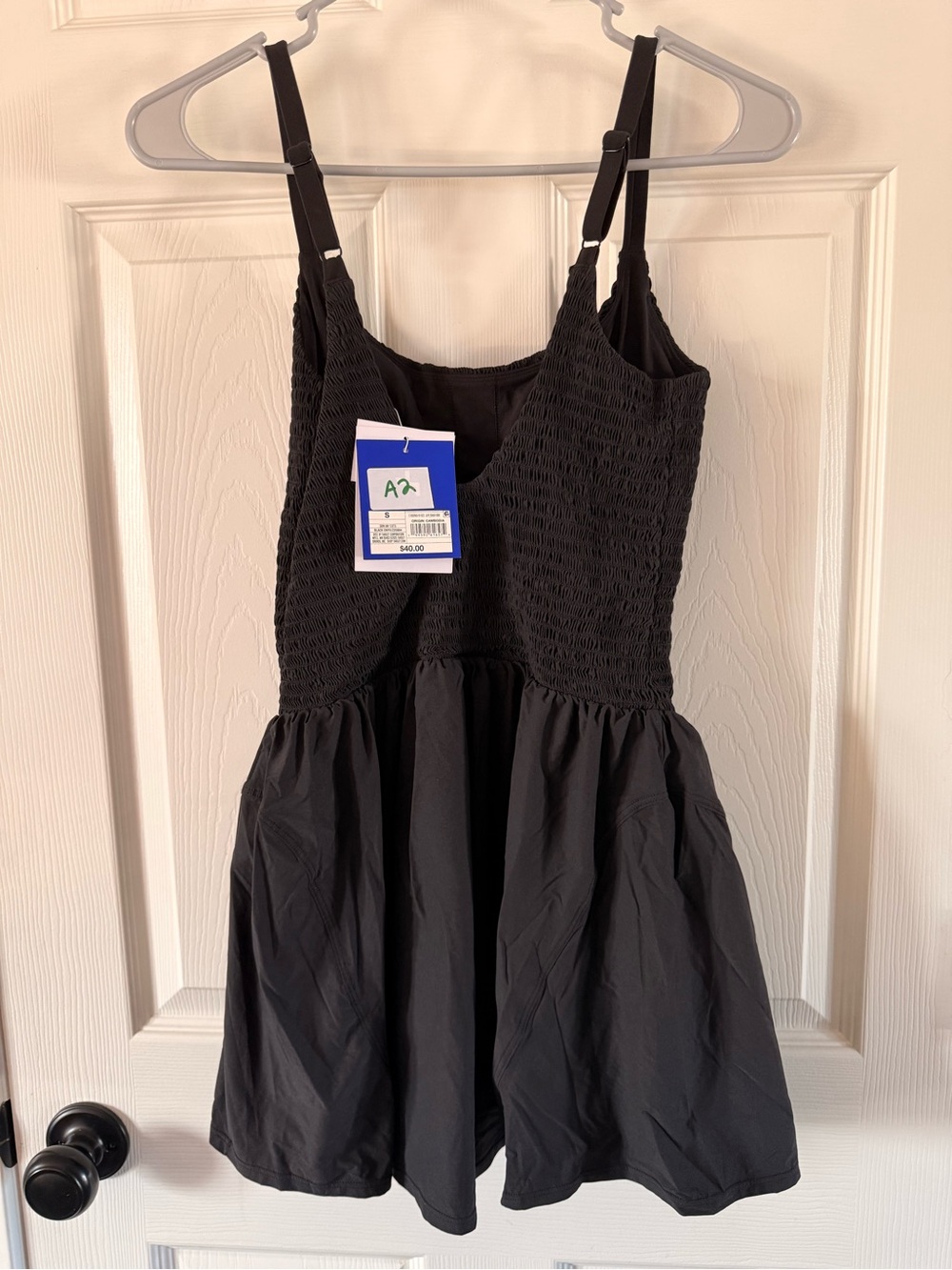 Women's Drop Waist Smocked Active Dress - JoyLab-Black S - Picture 3 of 3
